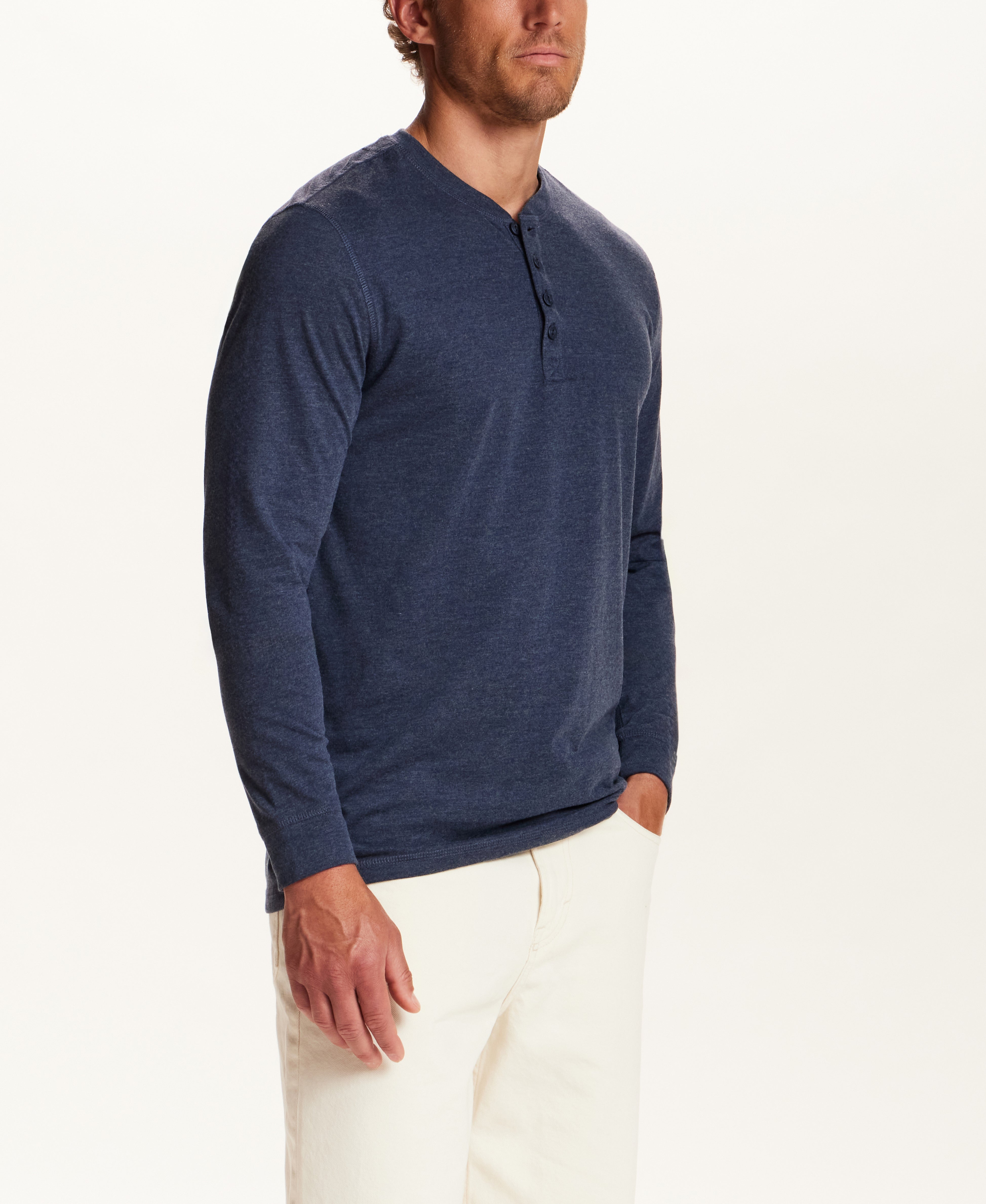 The Signature Henley in Maritime Blue
