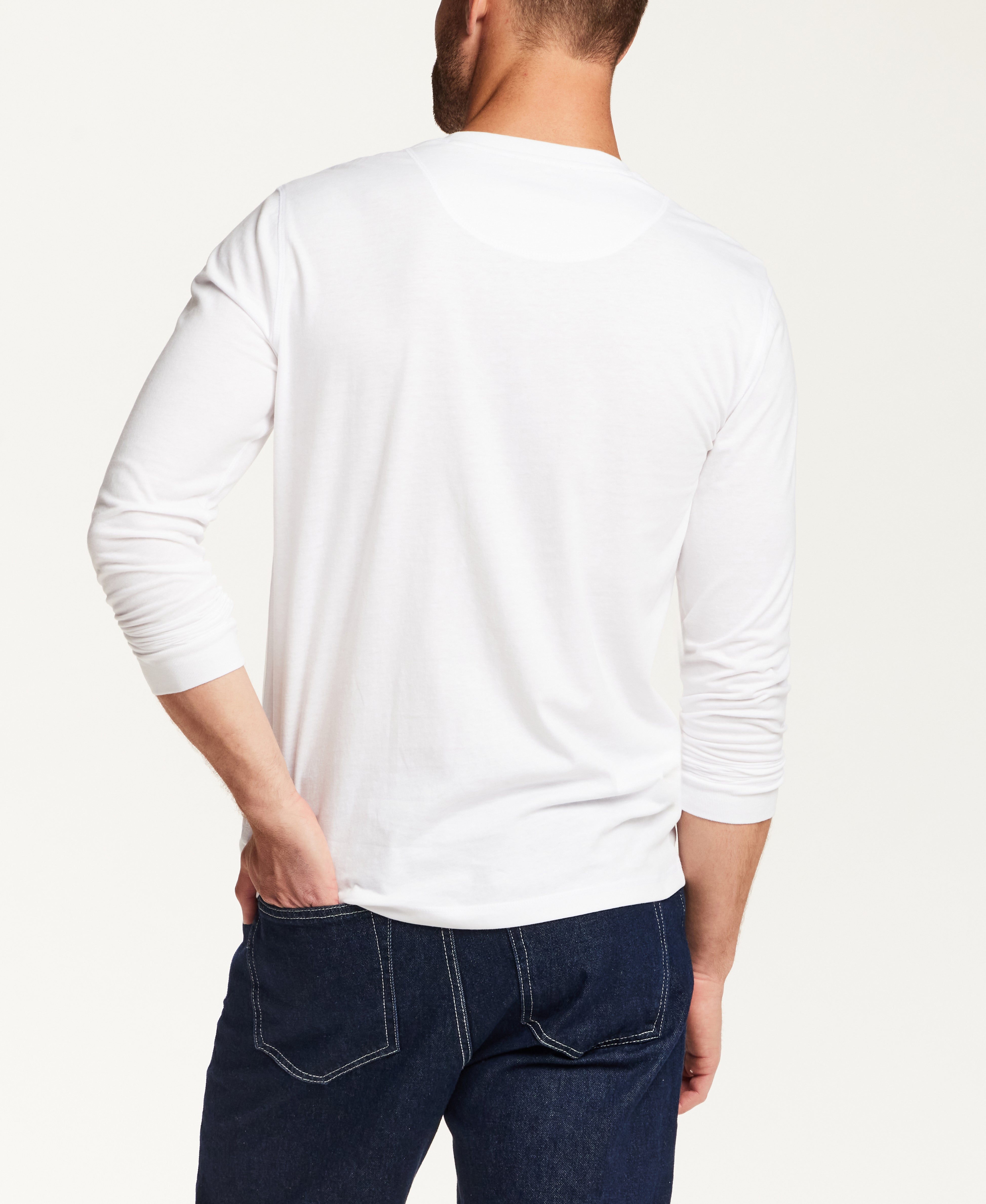 The Signature Henley in White