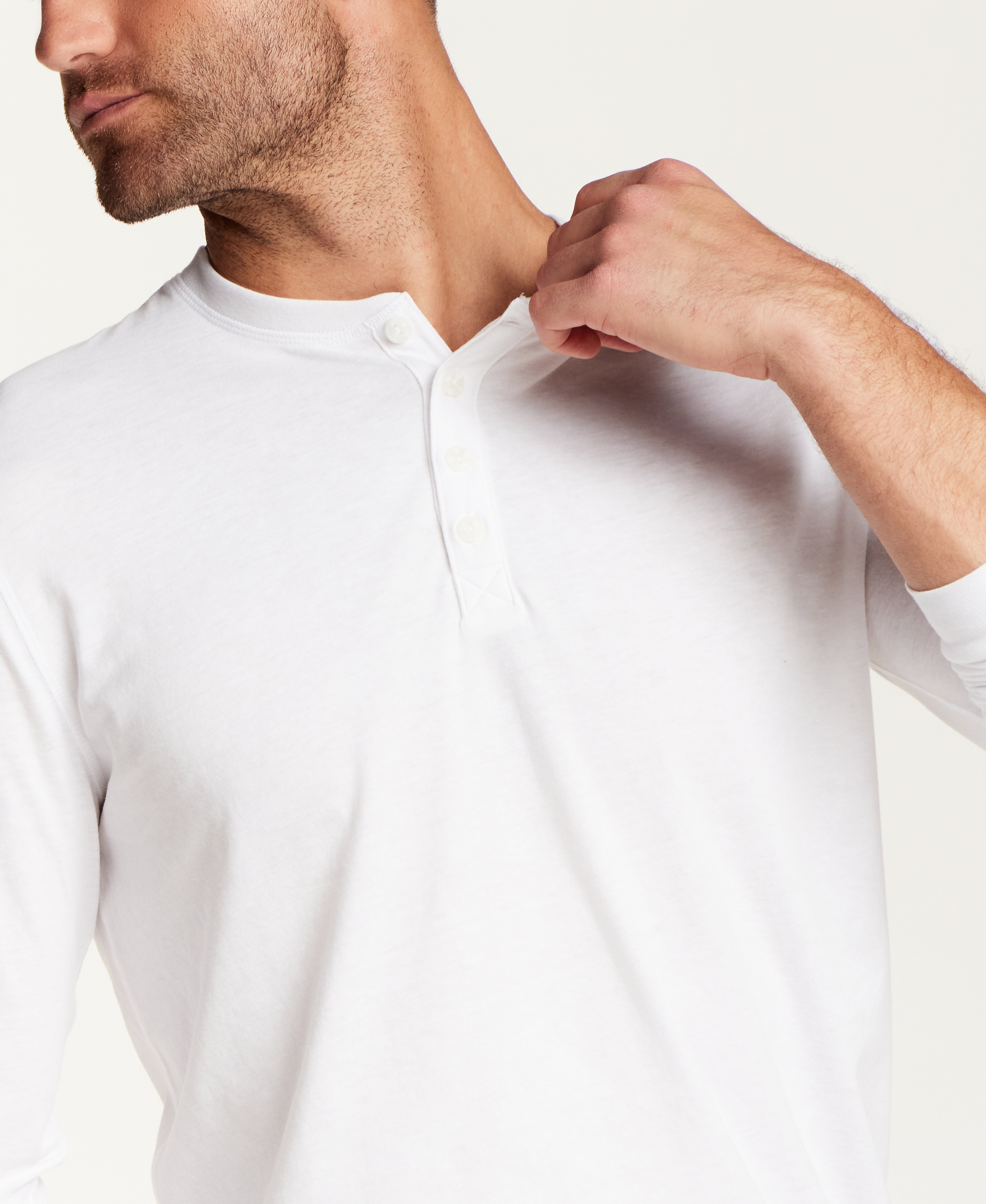 The Signature Henley in White