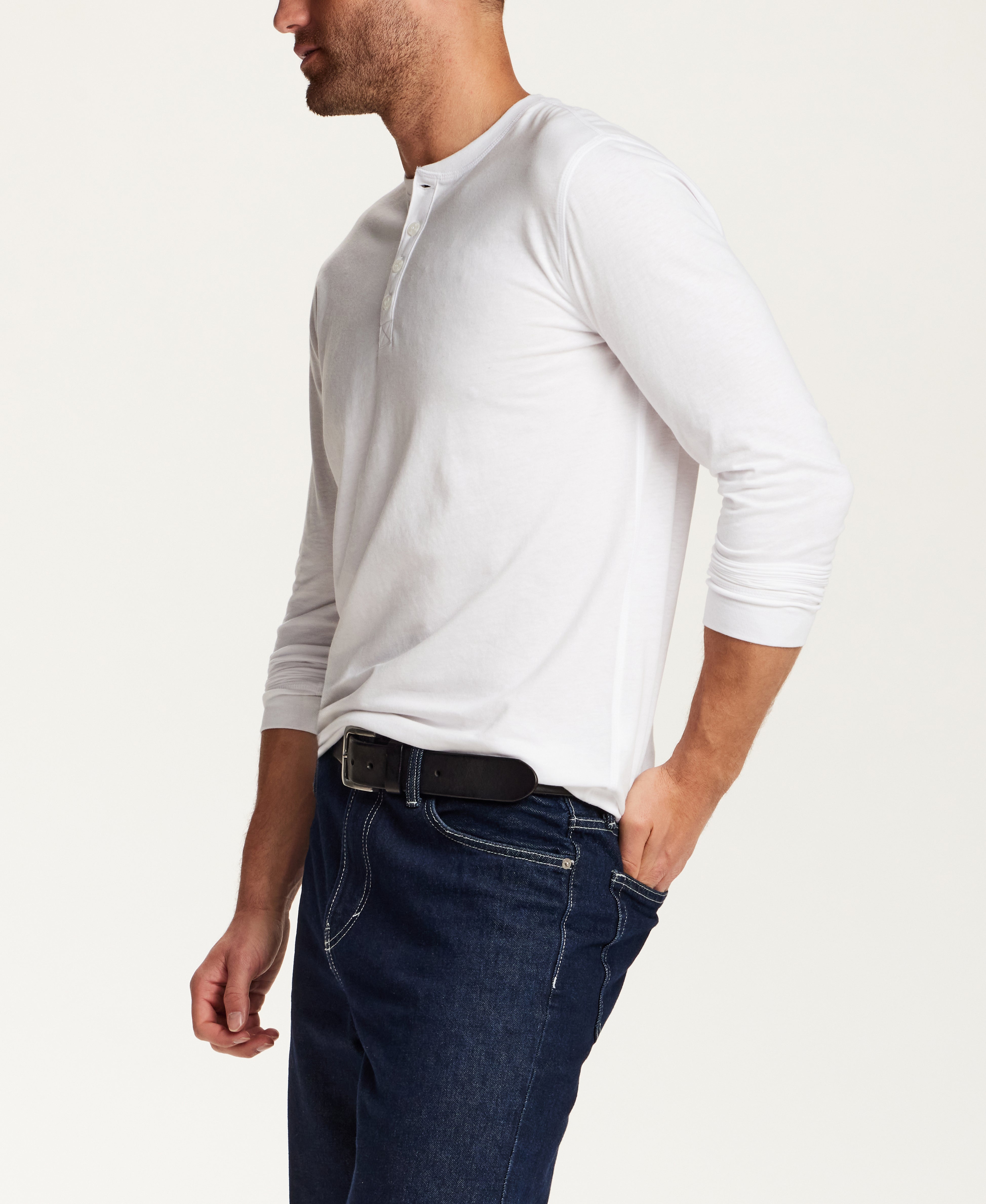 The Signature Henley in White