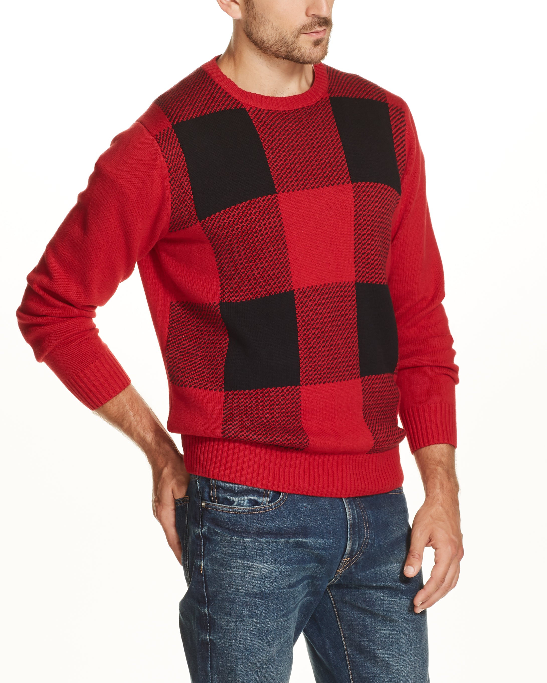 Buffalo Crew Sweater In Red