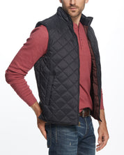 Diamond Quilted Vest in Black