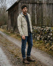 Poly Memory Safari Jacket with Hood in Sea Grass