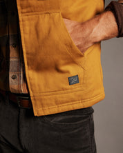 The Workshop Canvas Vest in Buckthorn Gold