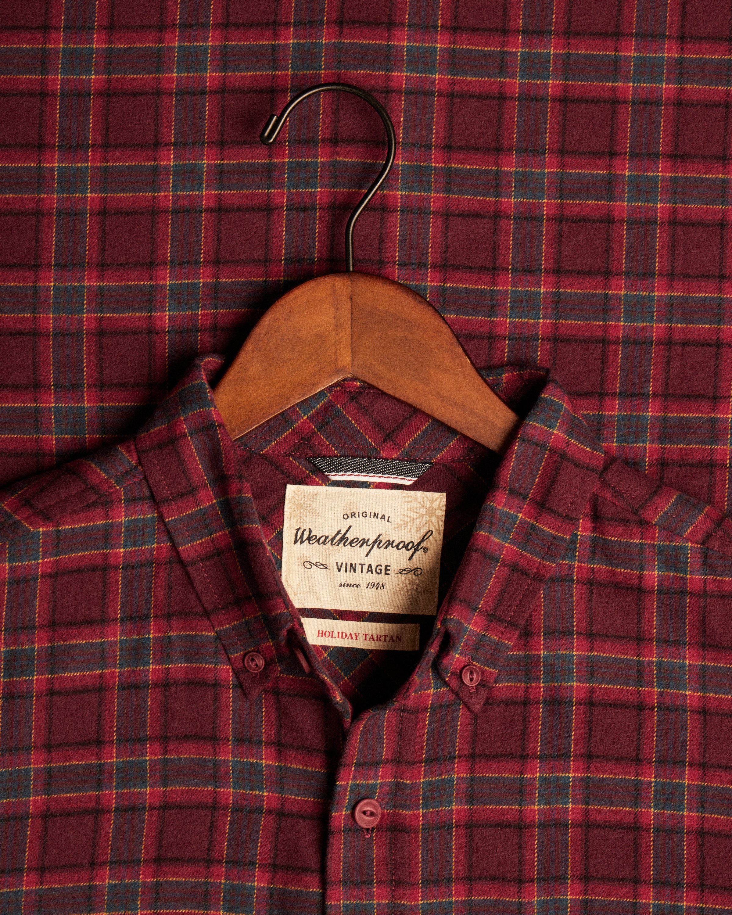 Holiday Antique Flannel in Red Plum