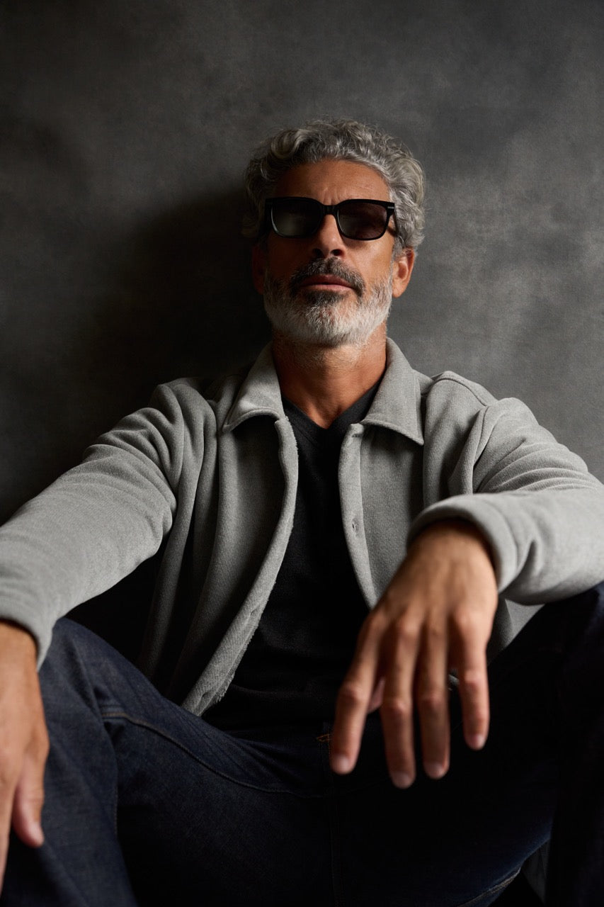 Brushed Corded Shirt Jacket in Ultimate Grey