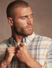 Long Sleeve Burnout Flannel In Wood Ash