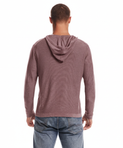 Stone Washed Hooded Sweater in Fig