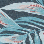 Printed Short Sleeve Henley In Dress Blue