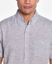 Short Sleeve Linen Cotton in Indigo