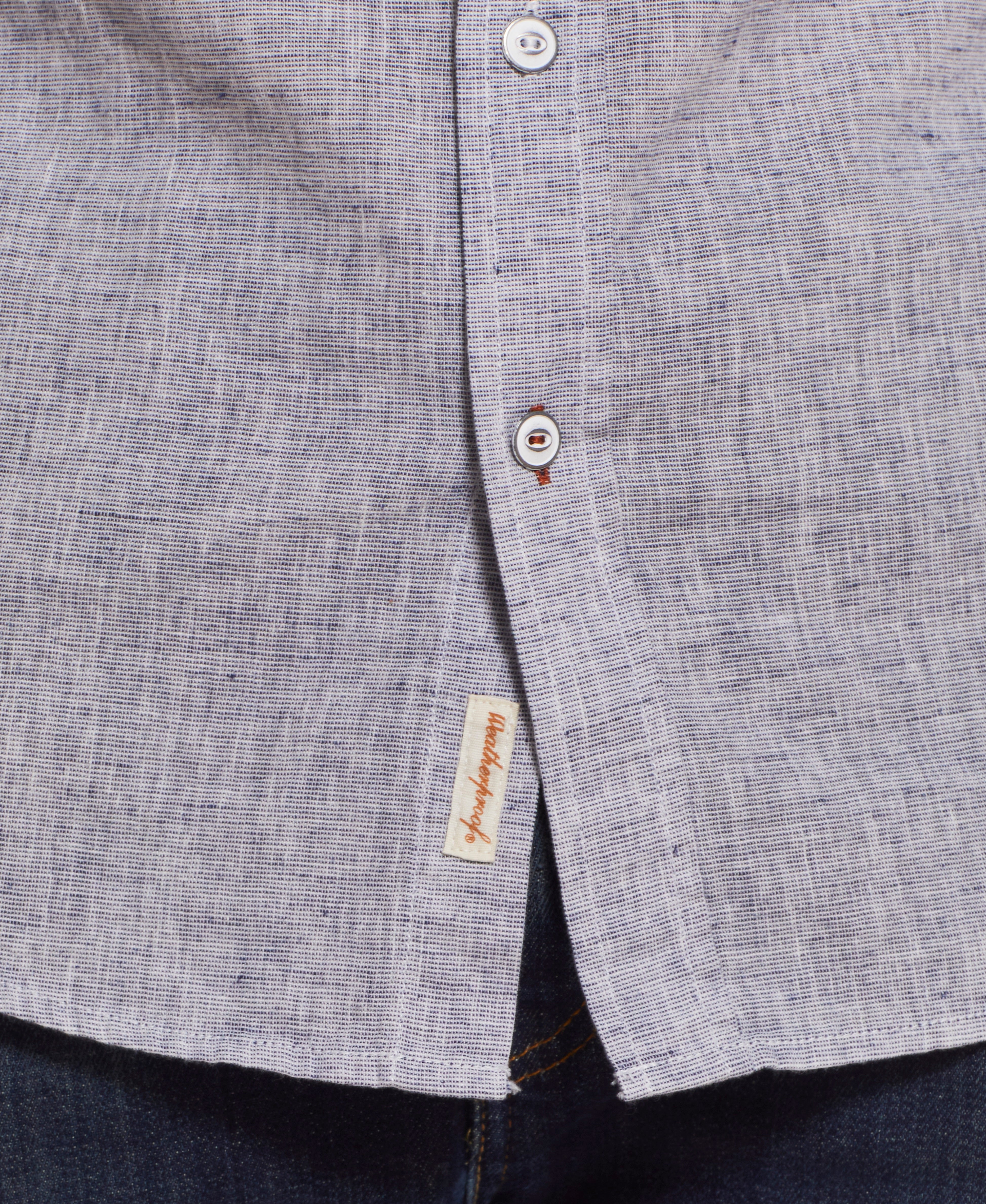 Short Sleeve Linen Cotton in Indigo