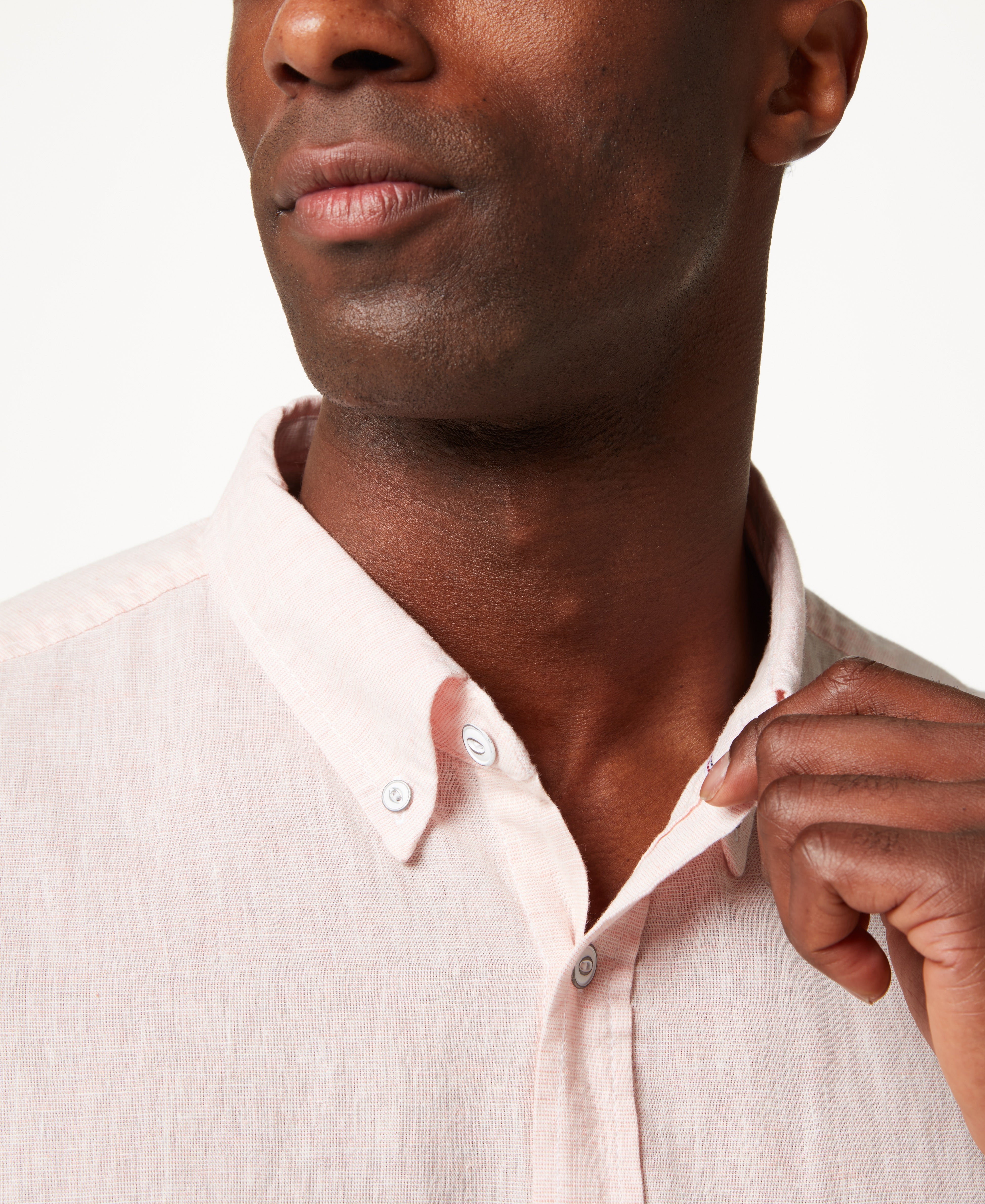 Short Sleeve Linen Cotton in Pink