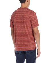 South West V Neck Tee In Red Ochre