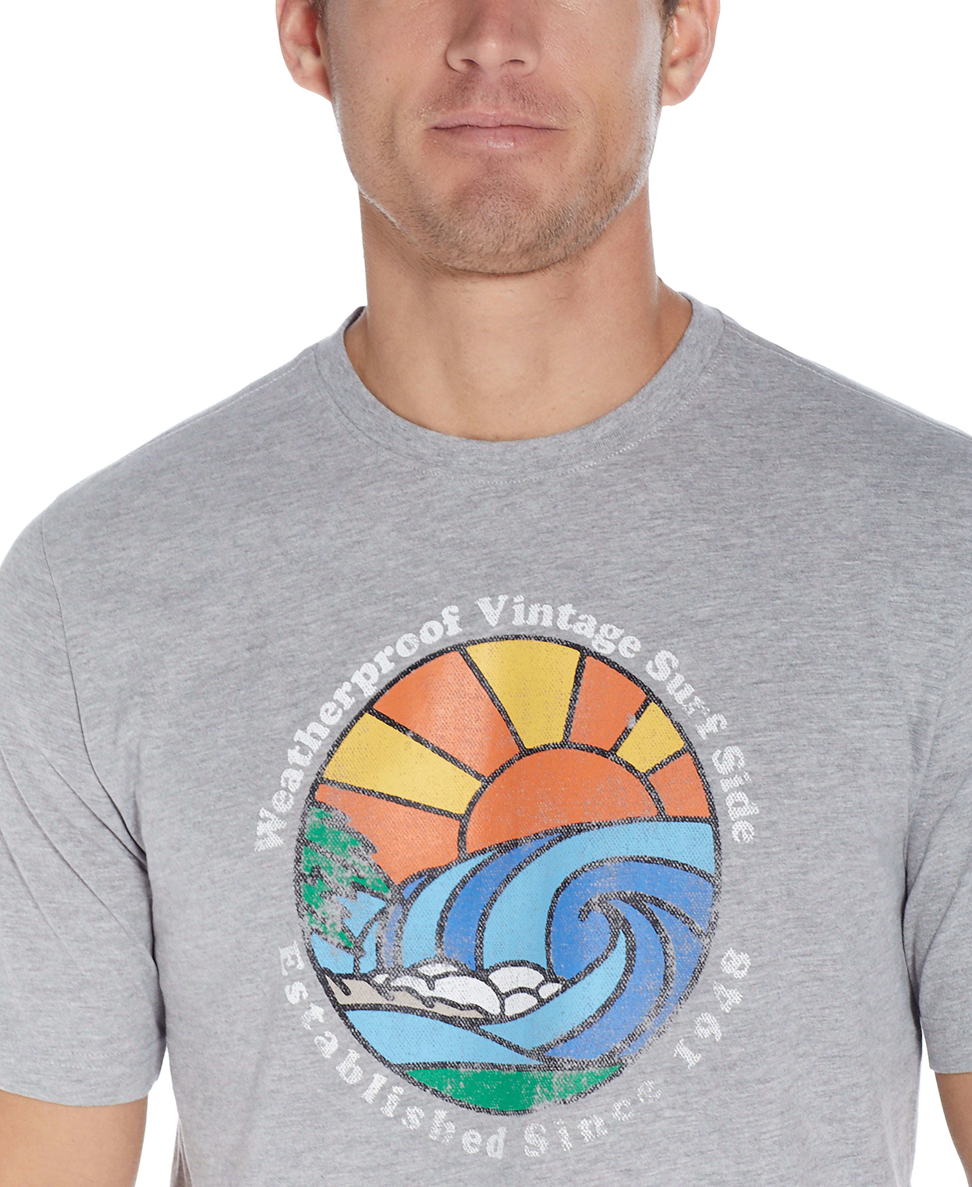 Graphic Tee In Grey Heather