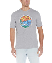 Graphic Tee In Grey Heather