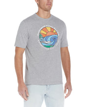 Graphic Tee In Grey Heather