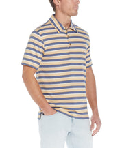 Stripe Polo In Vintage Indigo