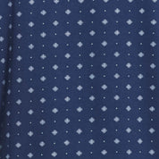 Short Sleeve Allover Print Jersey Polo In Dress Blues