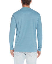 Long Sleeve Henley In Adriatic