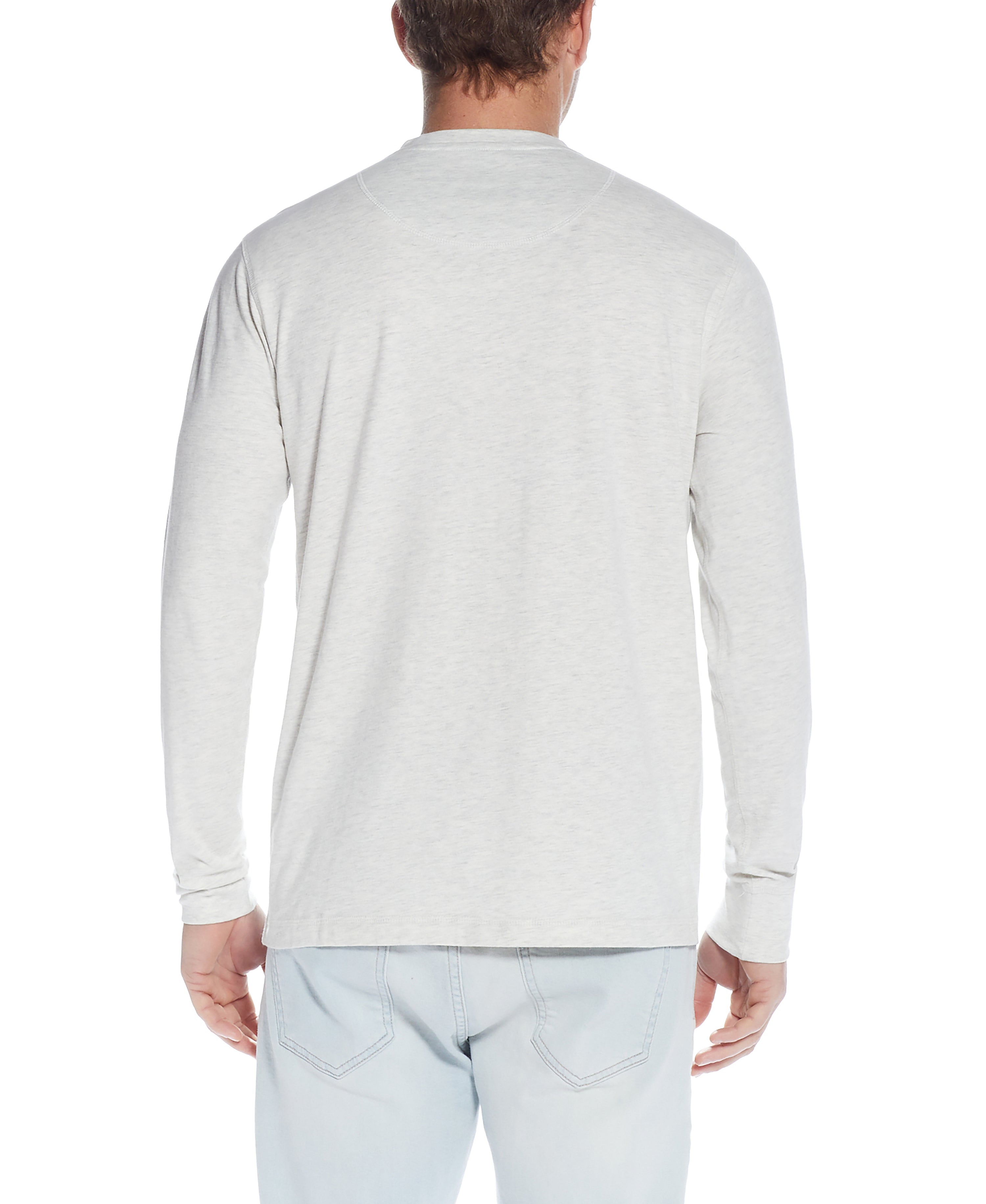 LONG SLEEVE HENLEY IN OATMEAL