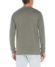 Long Sleeve Henley In Olive