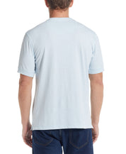 SHORT SLEEVE HENLEY IN SPRING SKY