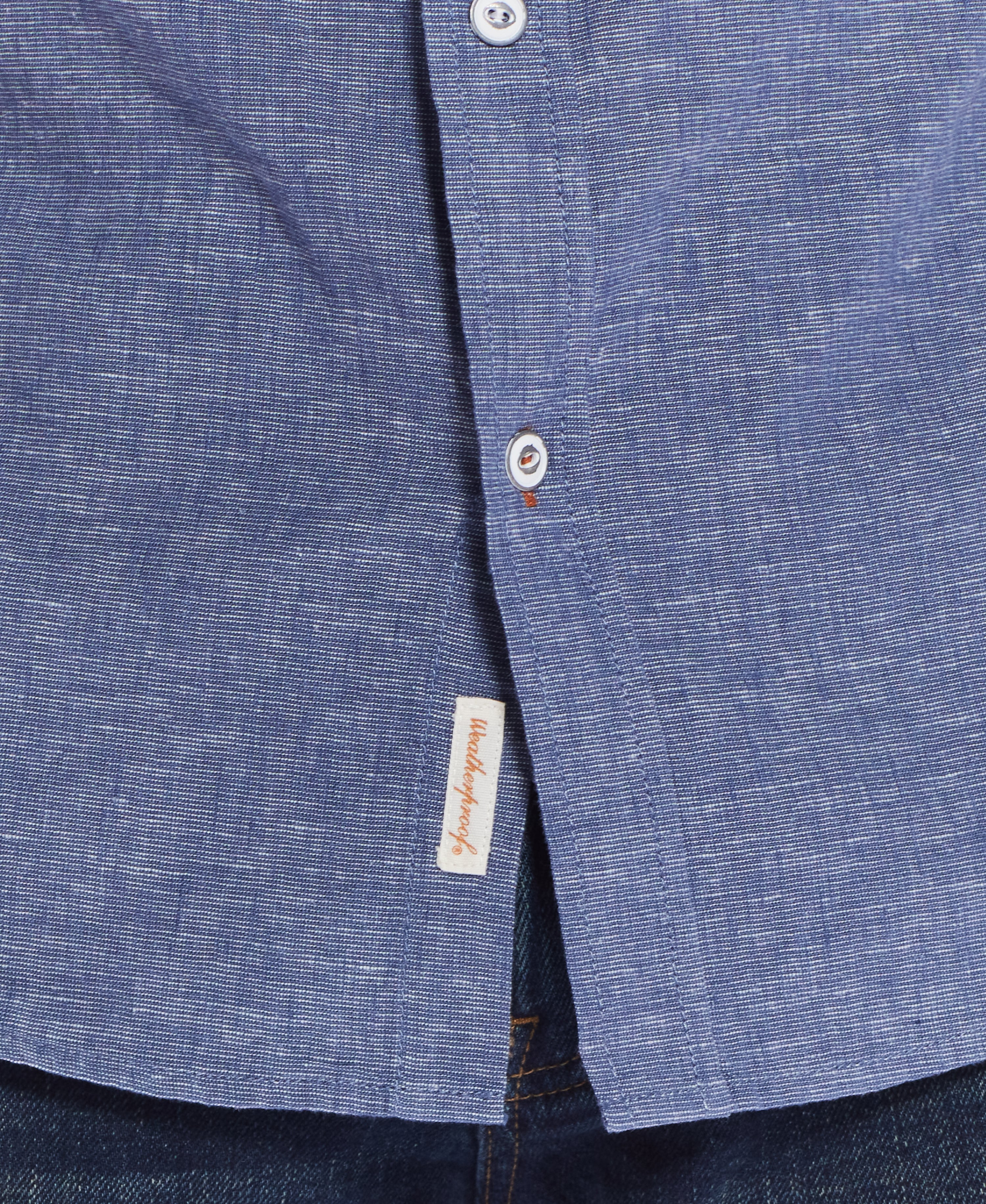 Solid Linen Cotton Shirt in Ensign Blue