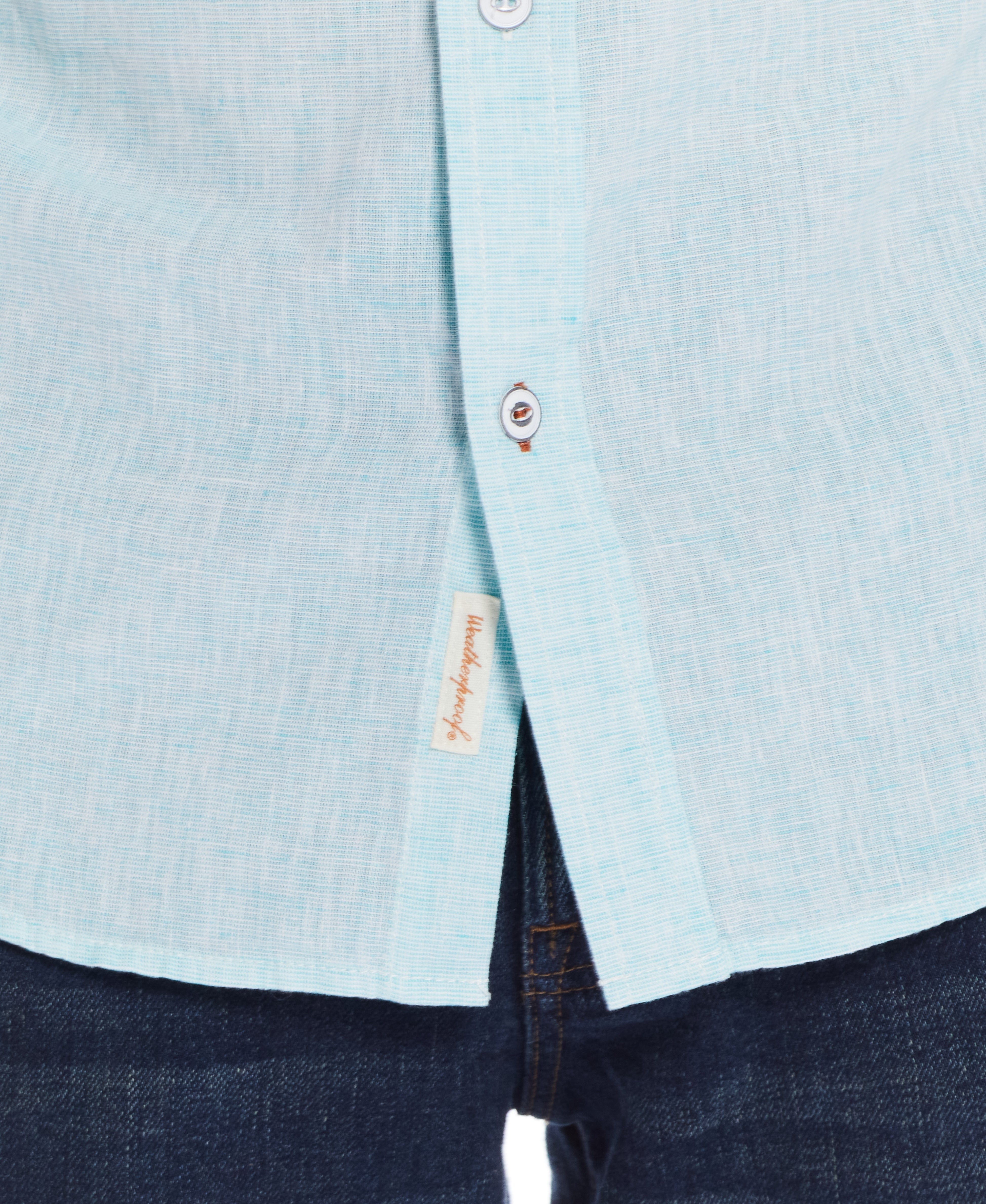 Short Sleeve Solid Linen Cotton In Mint