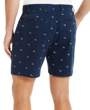 7" Printed Stretch Cotton Short In Dress Blue Hibiscus | | Weatherproof Vintage