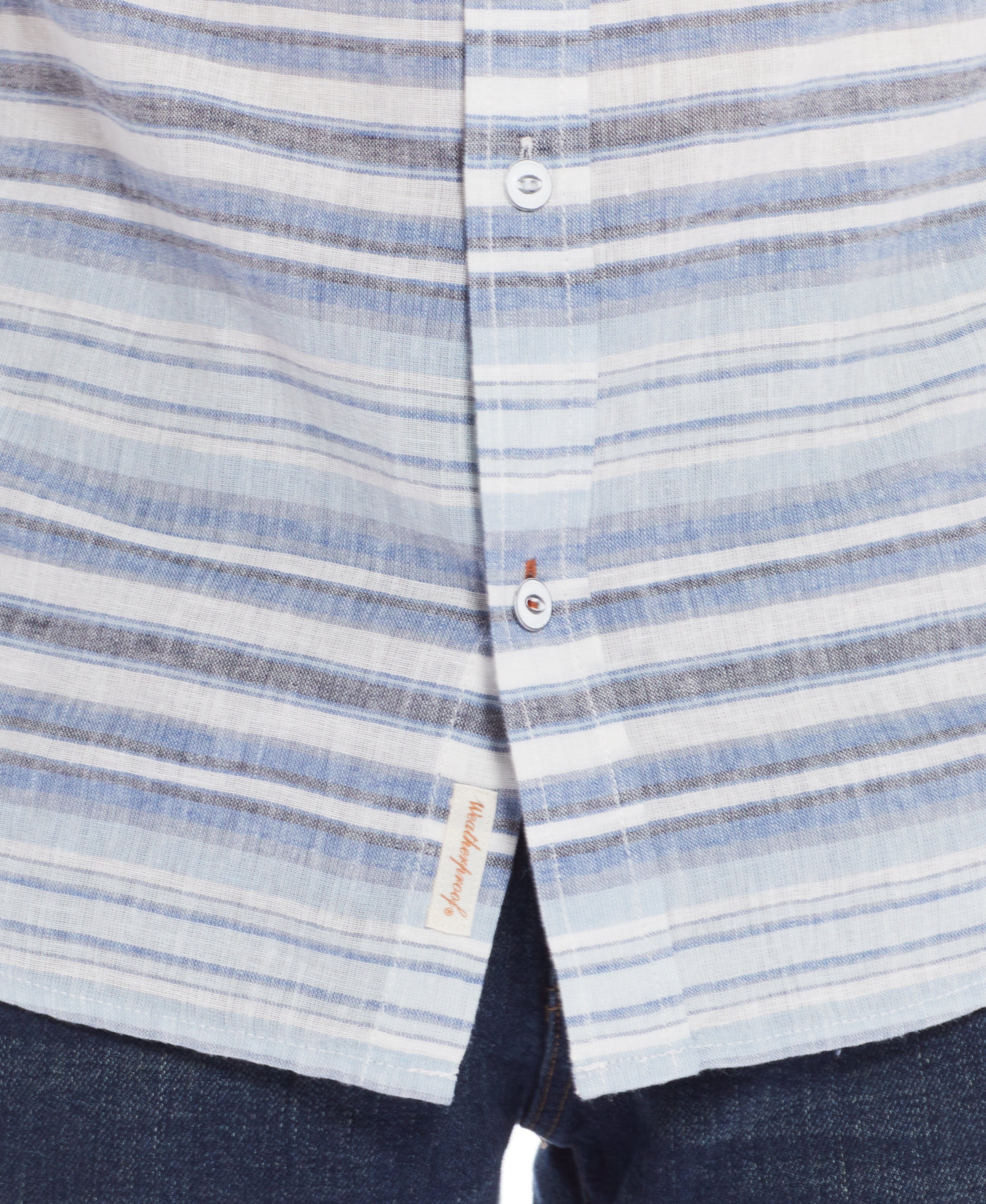 Stripe Linen Cotton Shirt in Riverside