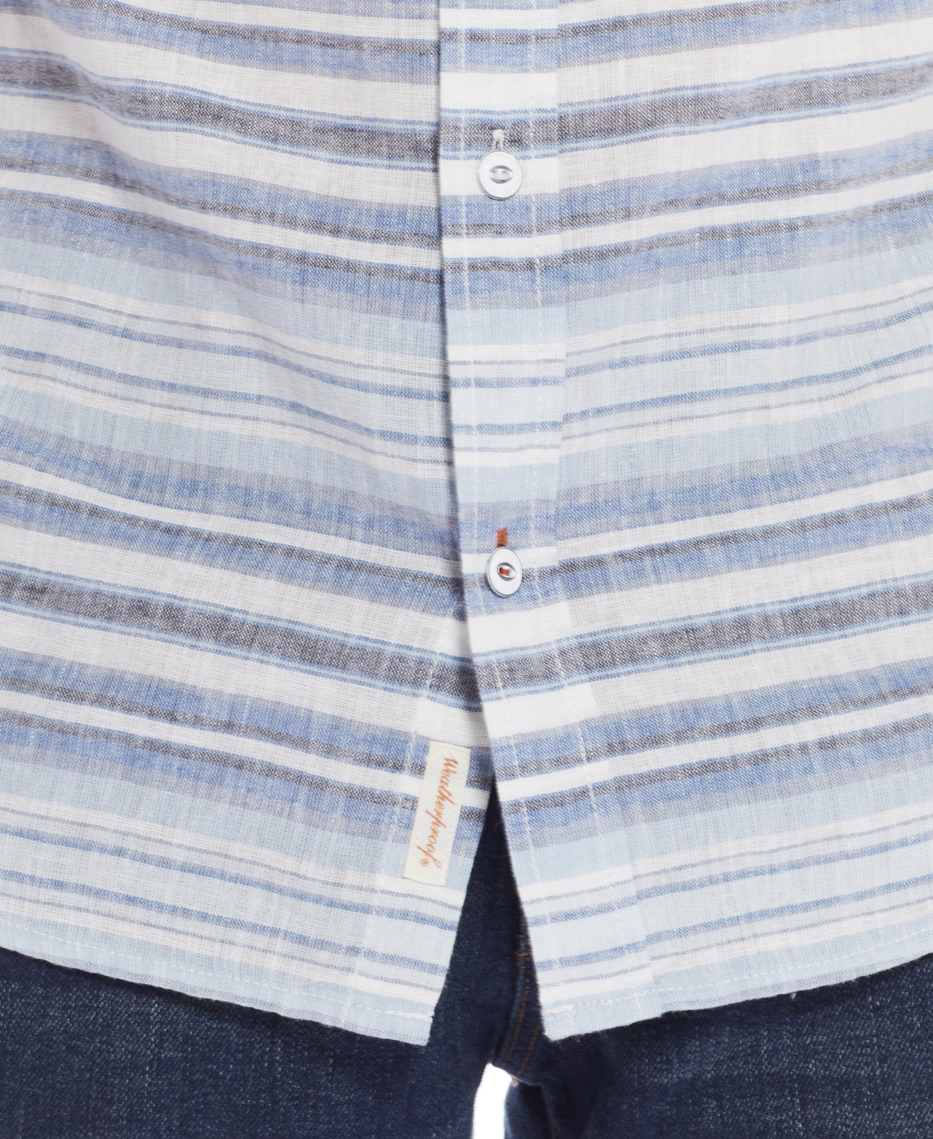 Stripe Linen Cotton Shirt in Riverside