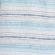 Stripe Linen Cotton Shirt In Soft Blue