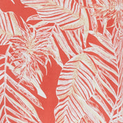 Short Sleeve Rayon Printed Camp Shirt In Orange