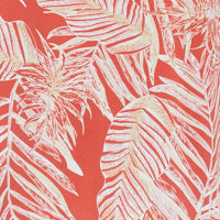 Short Sleeve Rayon Printed Camp Shirt In Orange
