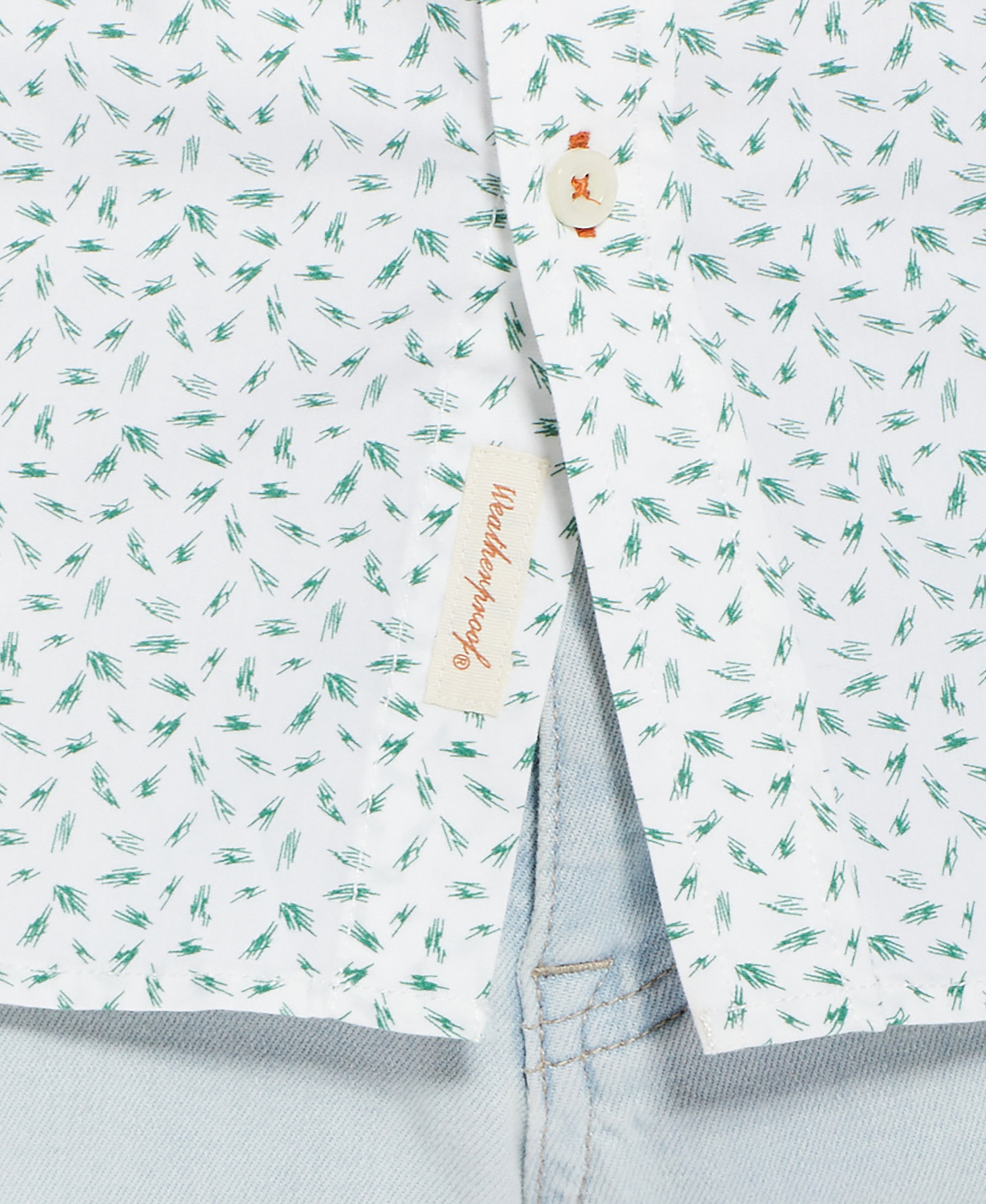 Poplin Brush Stroke Printed Shirt In Cloud