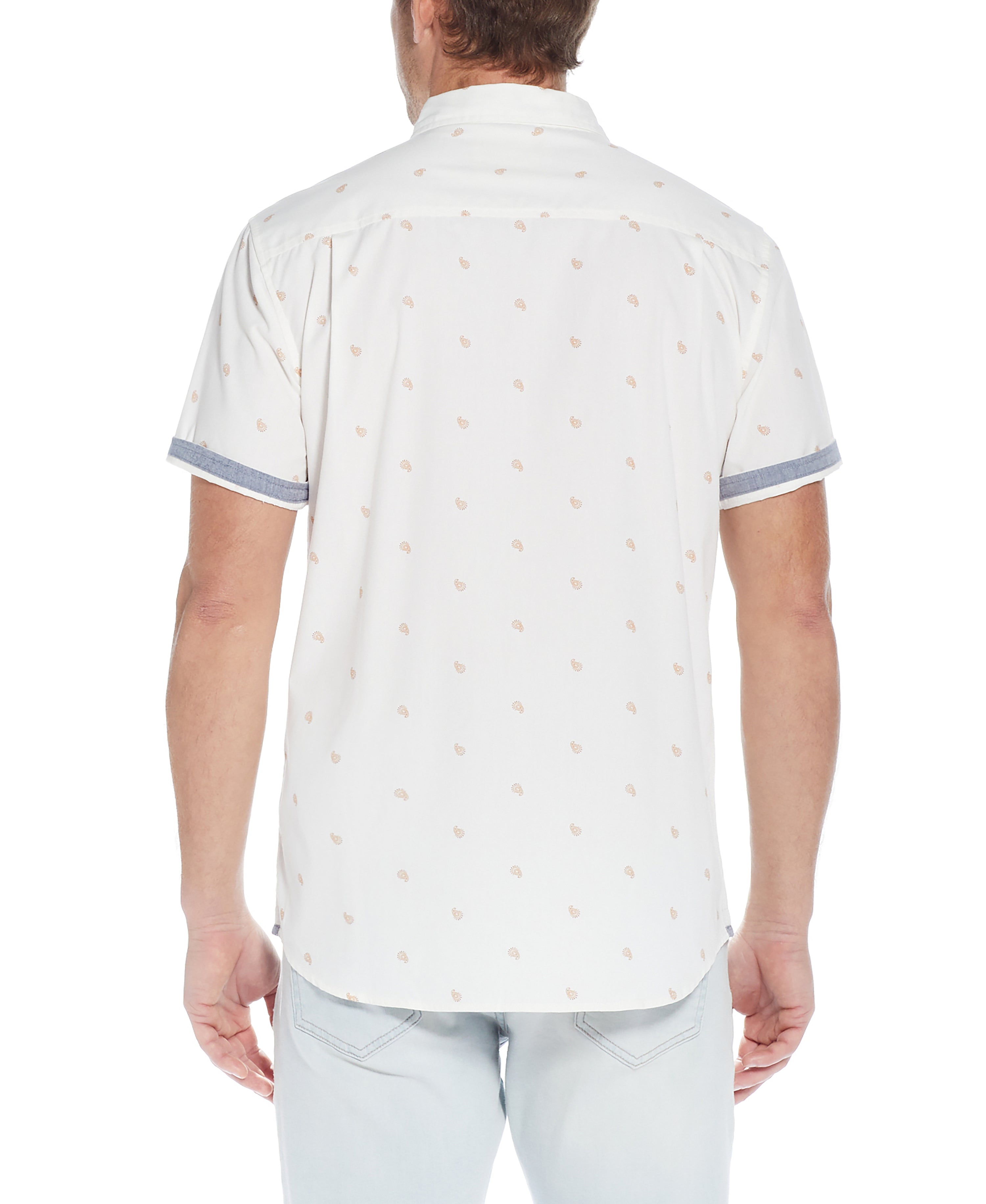 Poplin Mini Paisley Printed Shirt in Adobe