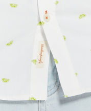 Poplin Lime Slice Printed Shirt In Arctic White