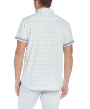 Poplin Brush Stroke Printed Shirt In Cloud