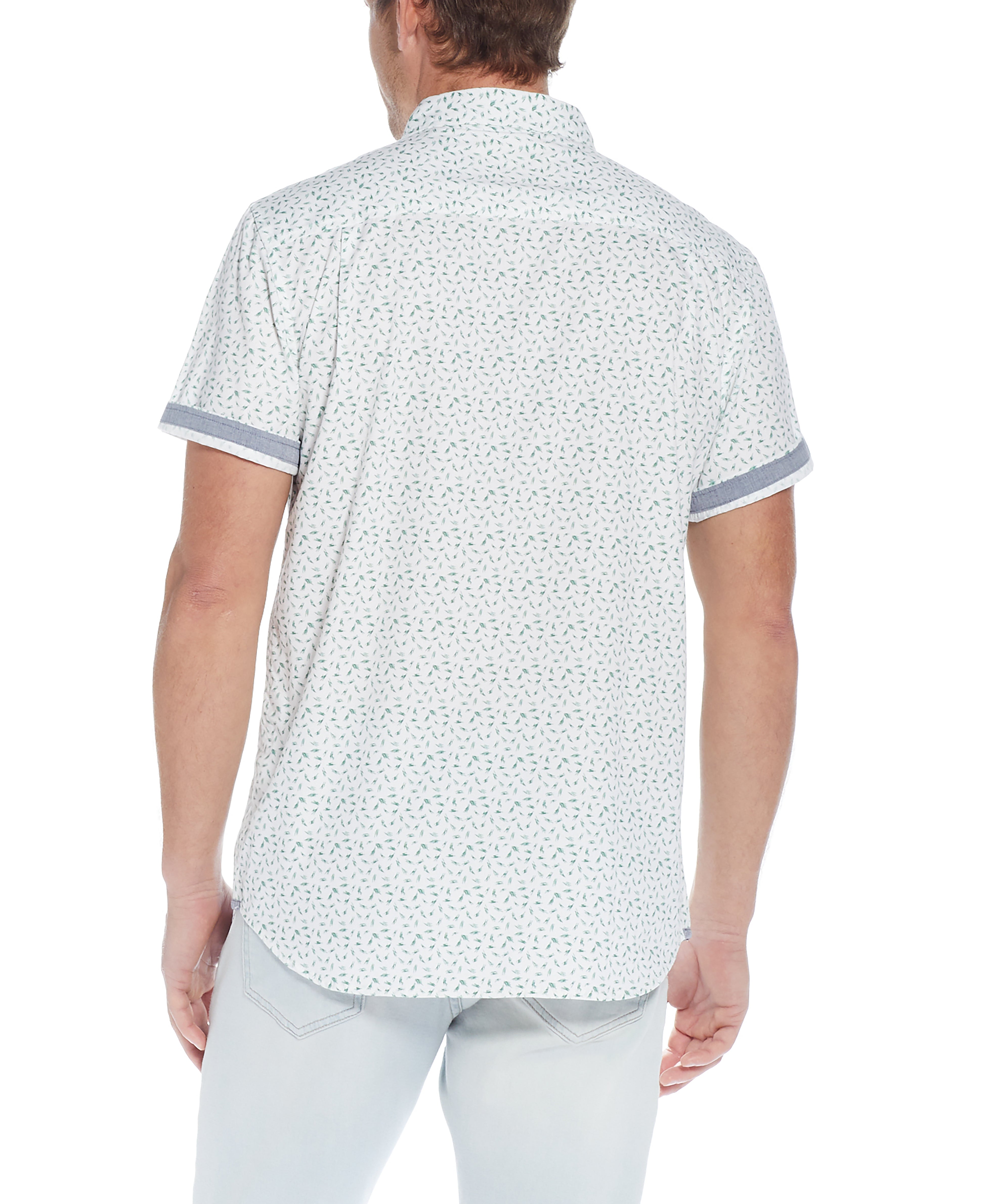 Poplin Brush Stroke Printed Shirt In Cloud