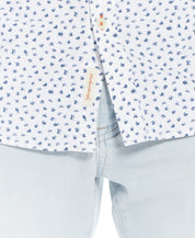 Poplin Neat Floral Printed Shirt In Marshmallow