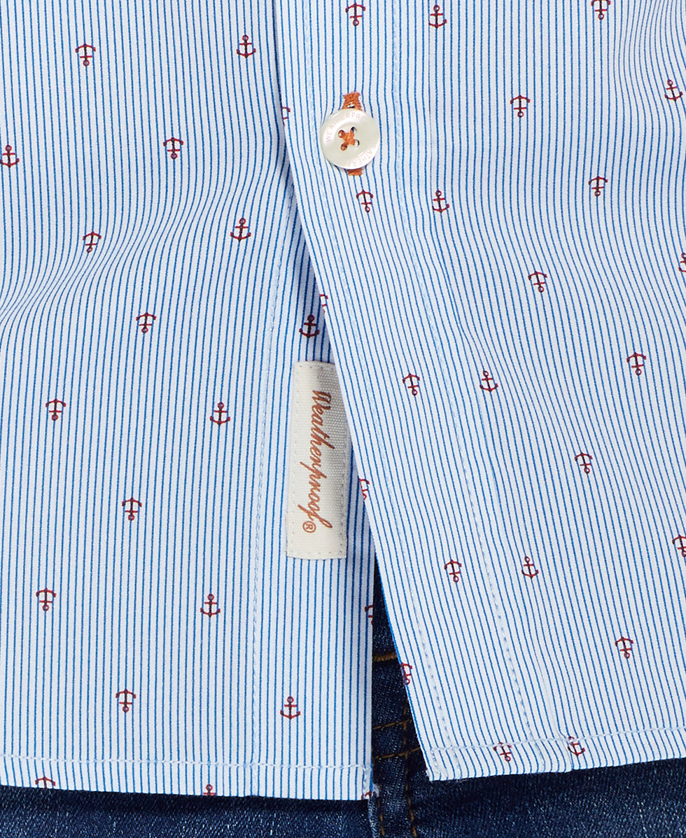 anchor dress shirt Nautical Anchor Print Slim Fit Dress Shirt 2XL