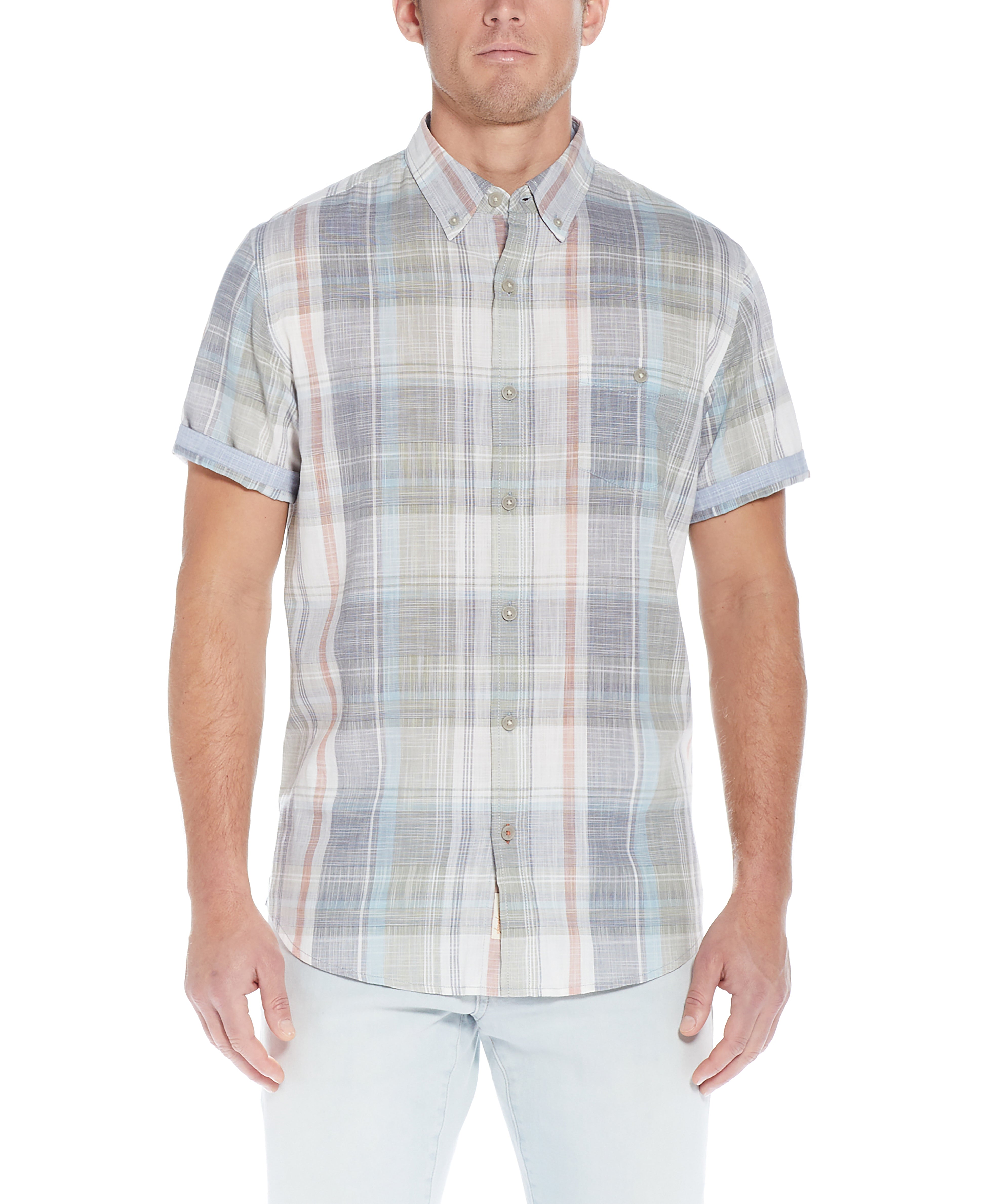 End On End Plaid Shirt In Four Leaf Clover