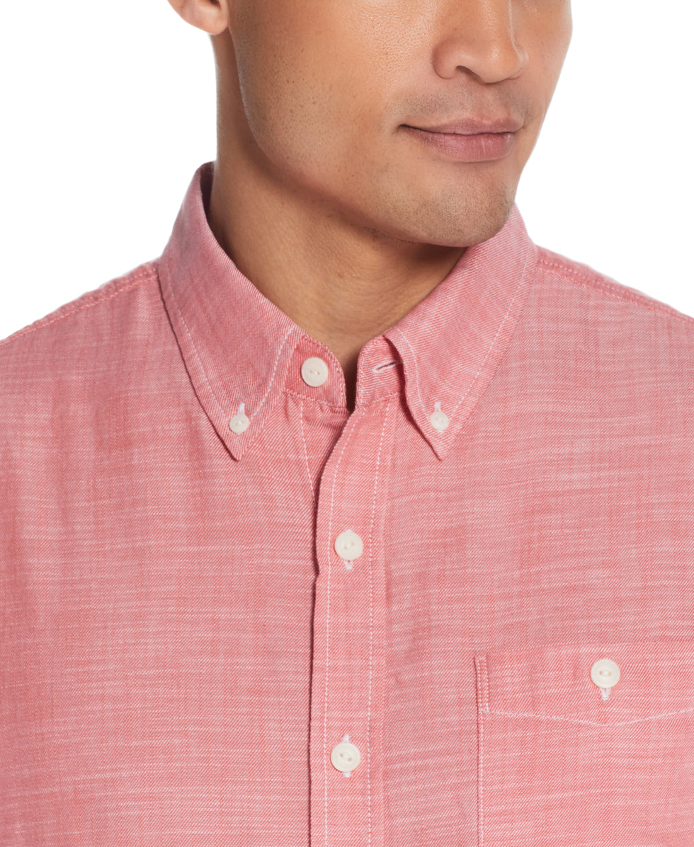 Solid Country Twill Shirt in Cranberry, Medium / Cranberry