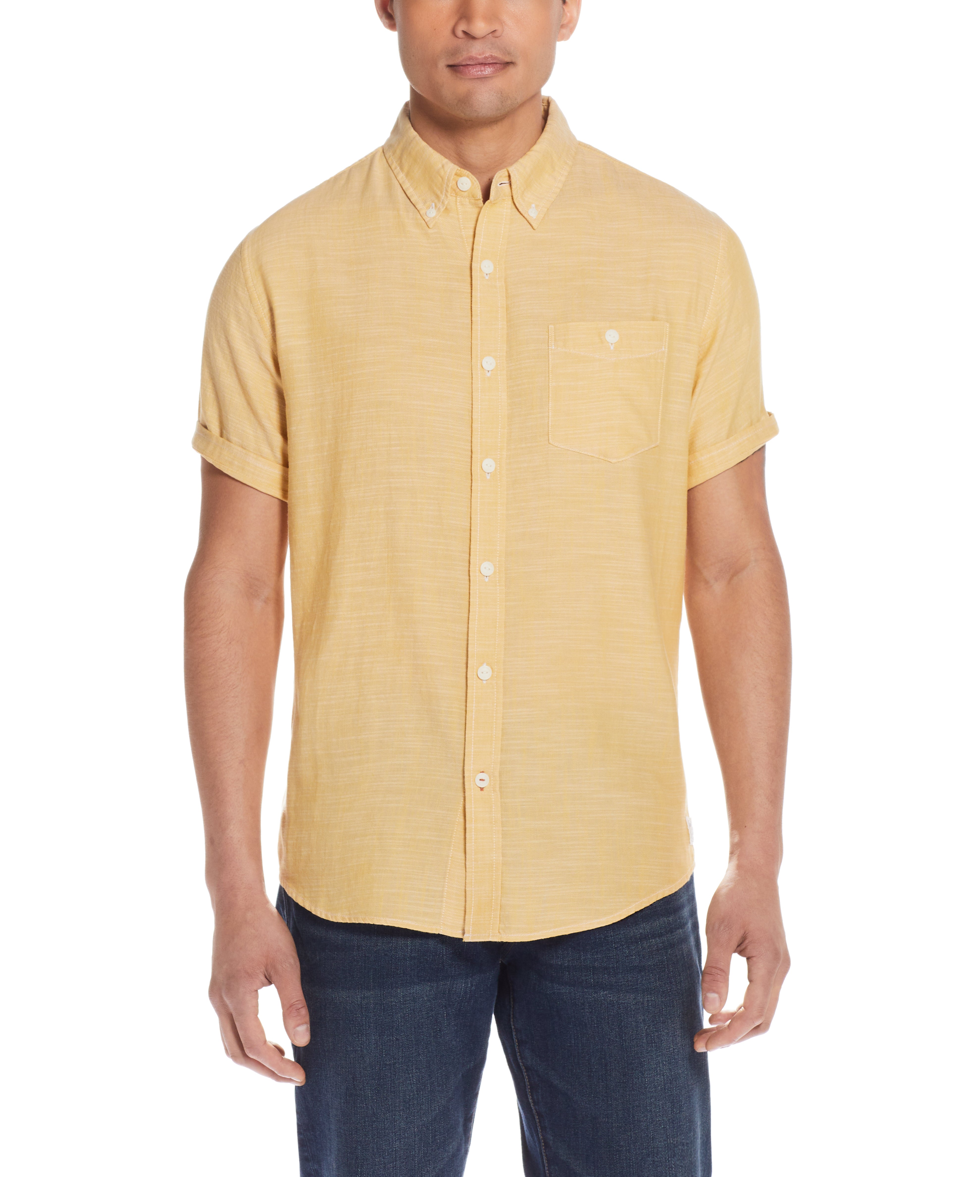 SOLID COUNTRY TWILL SHIRT IN SAUTERNE