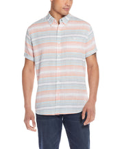 Stripe Country Twill Shirt in Papaya