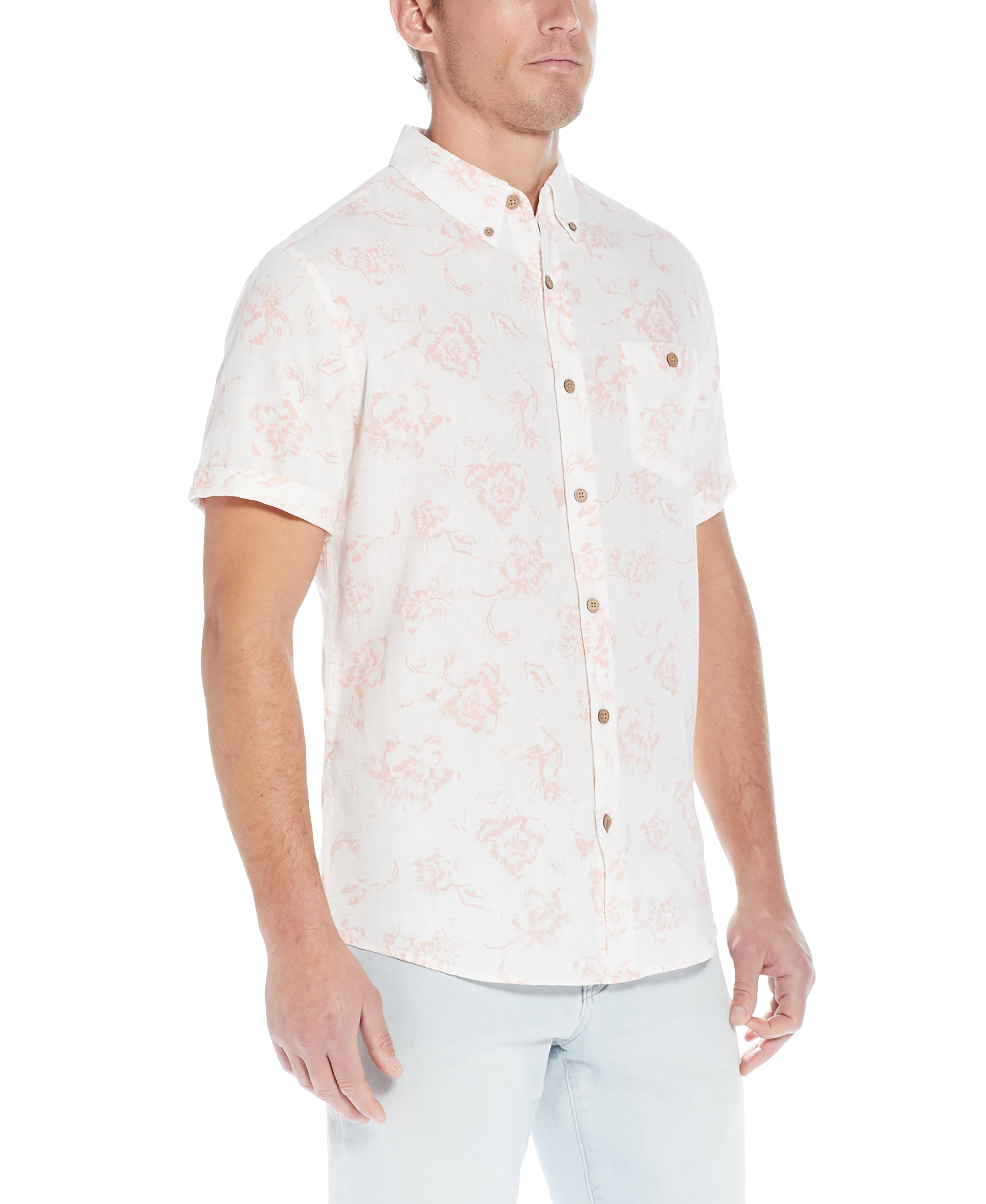 FLORAL PRINTED SHIRT in DUSTED CLAY