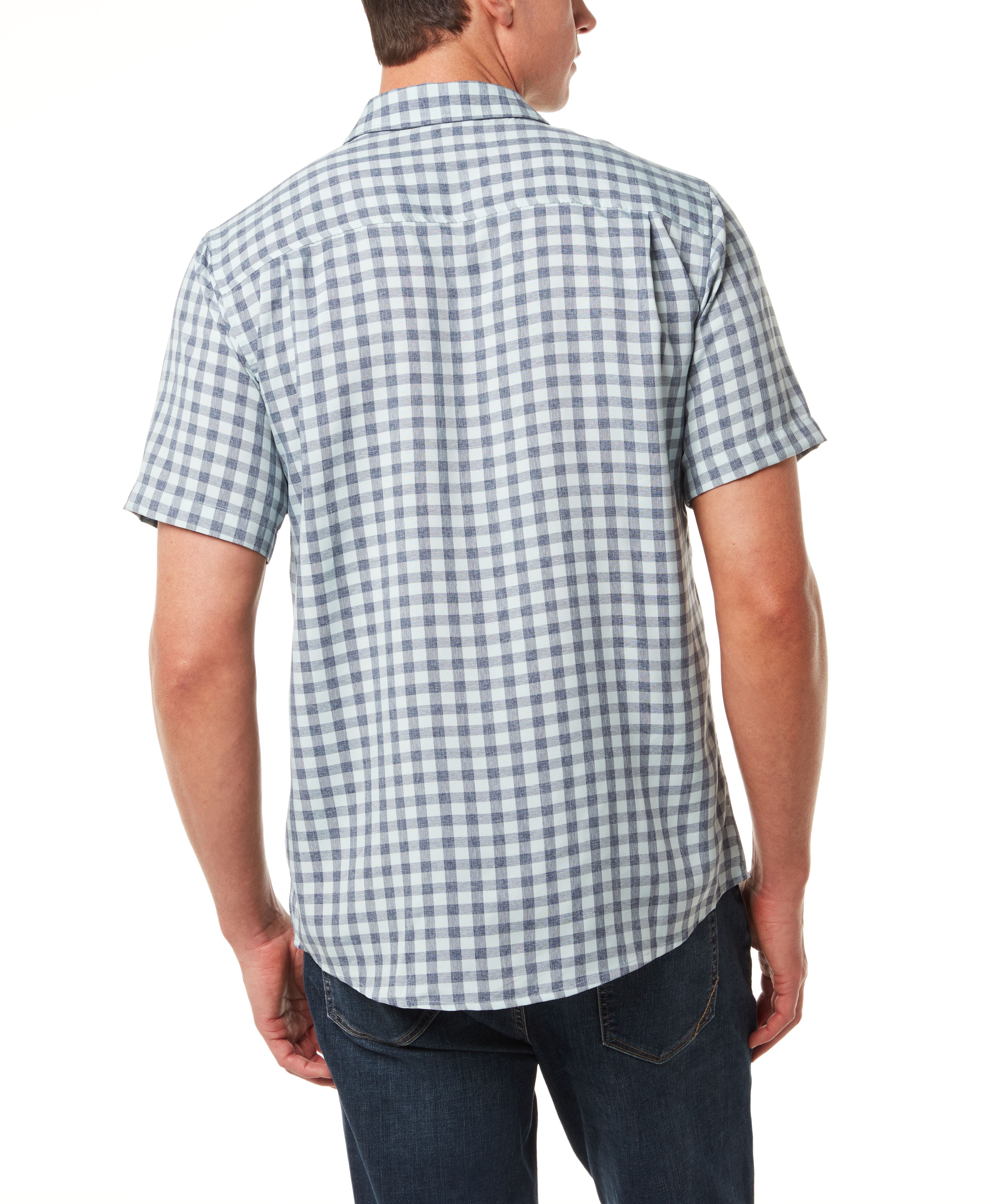 Plaid Performance Shirt In Sterling Blue Check