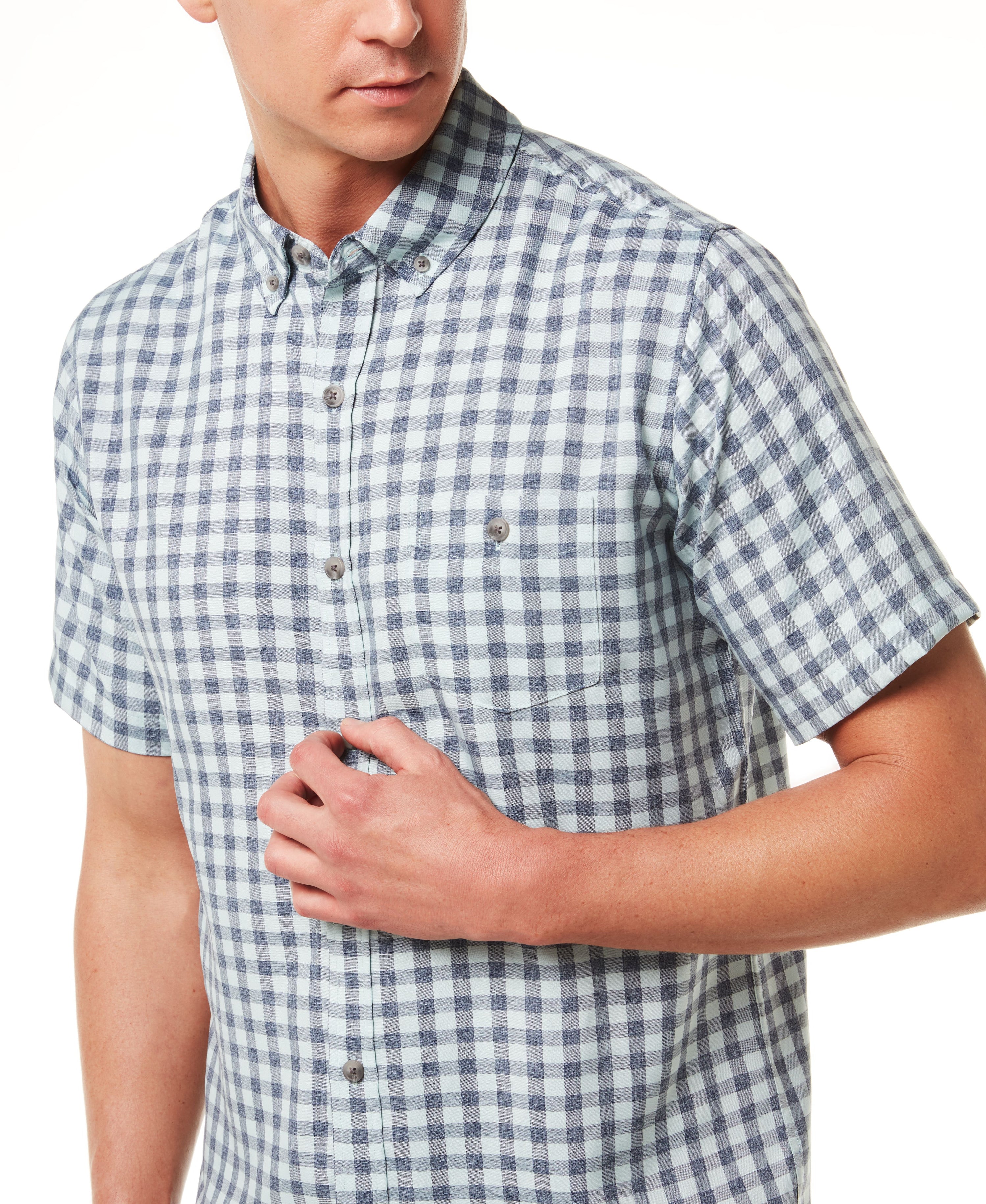 Plaid Performance Shirt in Sterling Blue Check