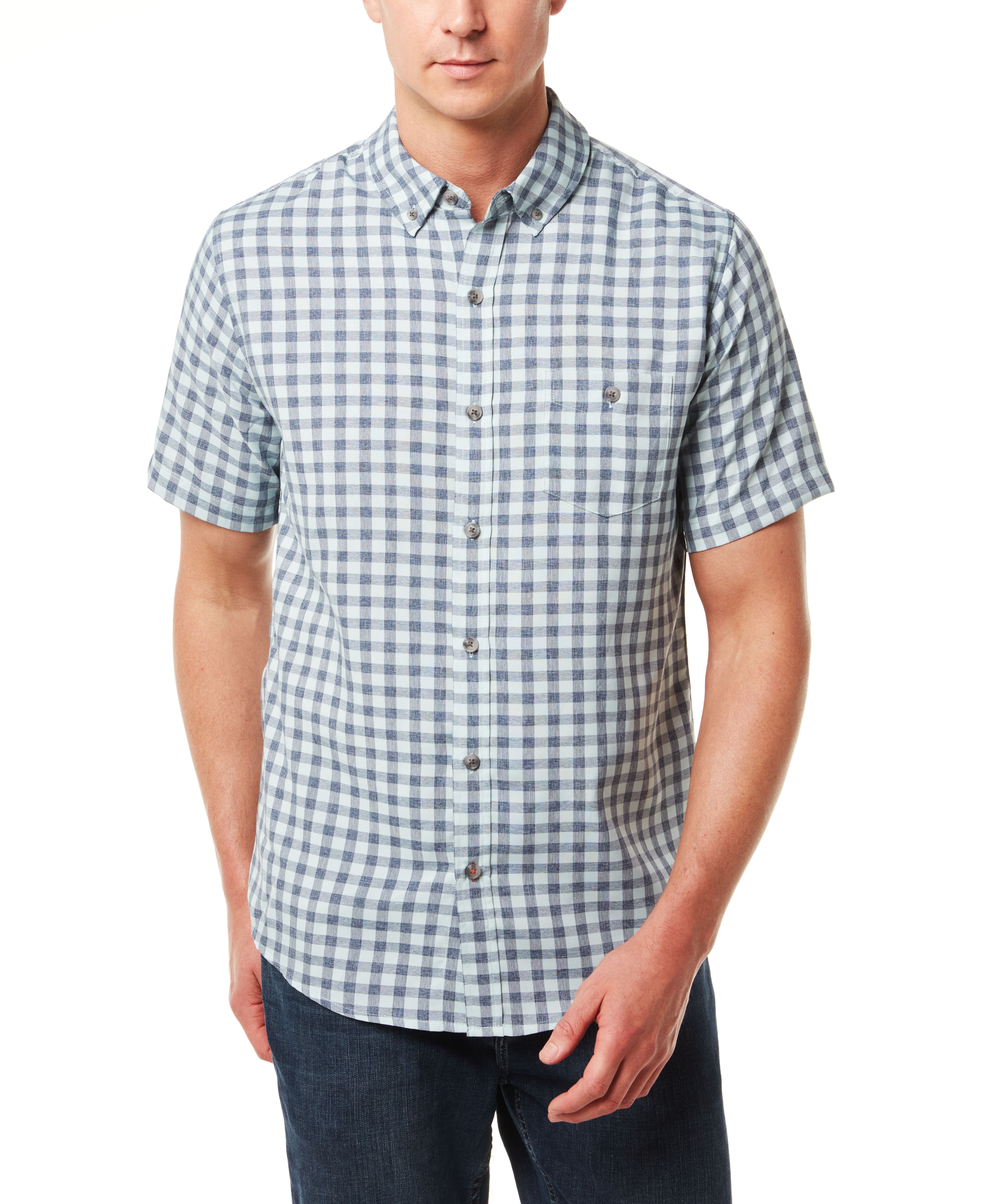 Plaid Performance Shirt in Sterling Blue Check