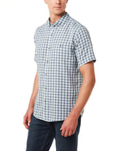 Plaid Performance Shirt In Sterling Blue Check